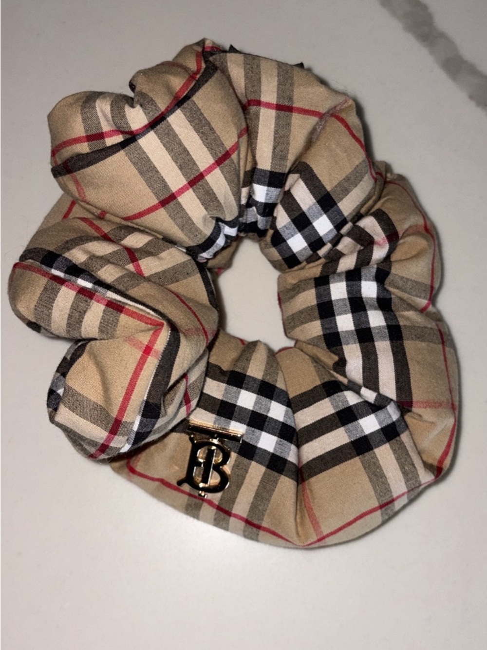 Plaid scrunchie